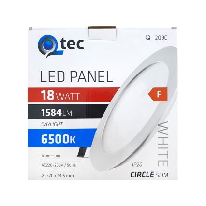 LED Podhledové svítidlo QTEC LED/18W/230V 6500K pr. 22 cm