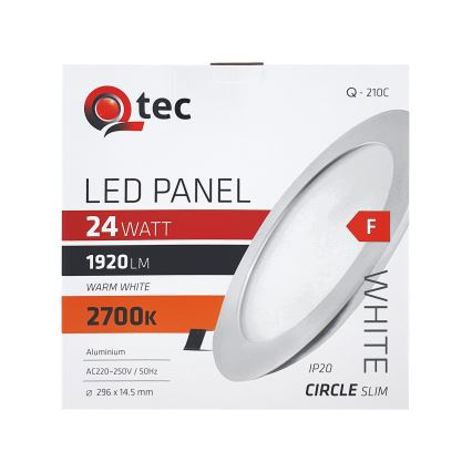 LED Podhledové svítidlo QTEC LED/24W/230V 2700K pr. 29,6 cm