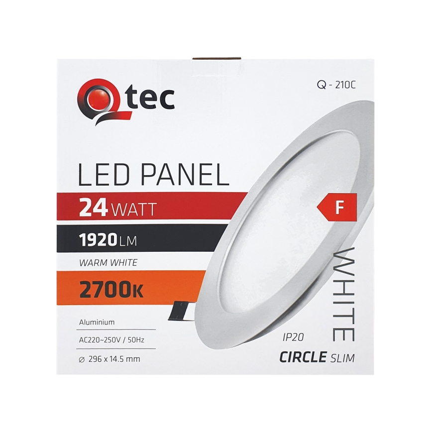 LED Podhledové svítidlo QTEC LED/24W/230V 2700K pr. 29,6 cm
