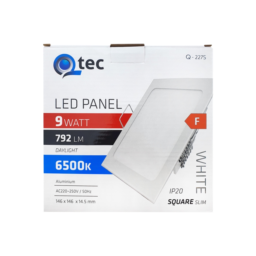 LED Podhledové svítidlo QTEC LED/9W/230V 6500K 14,6x14,6 cm