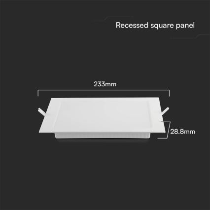 LED Podhledové svítidlo SAMSUNG CHIP LED/18W/230V 3000K 22x22 cm bílá
