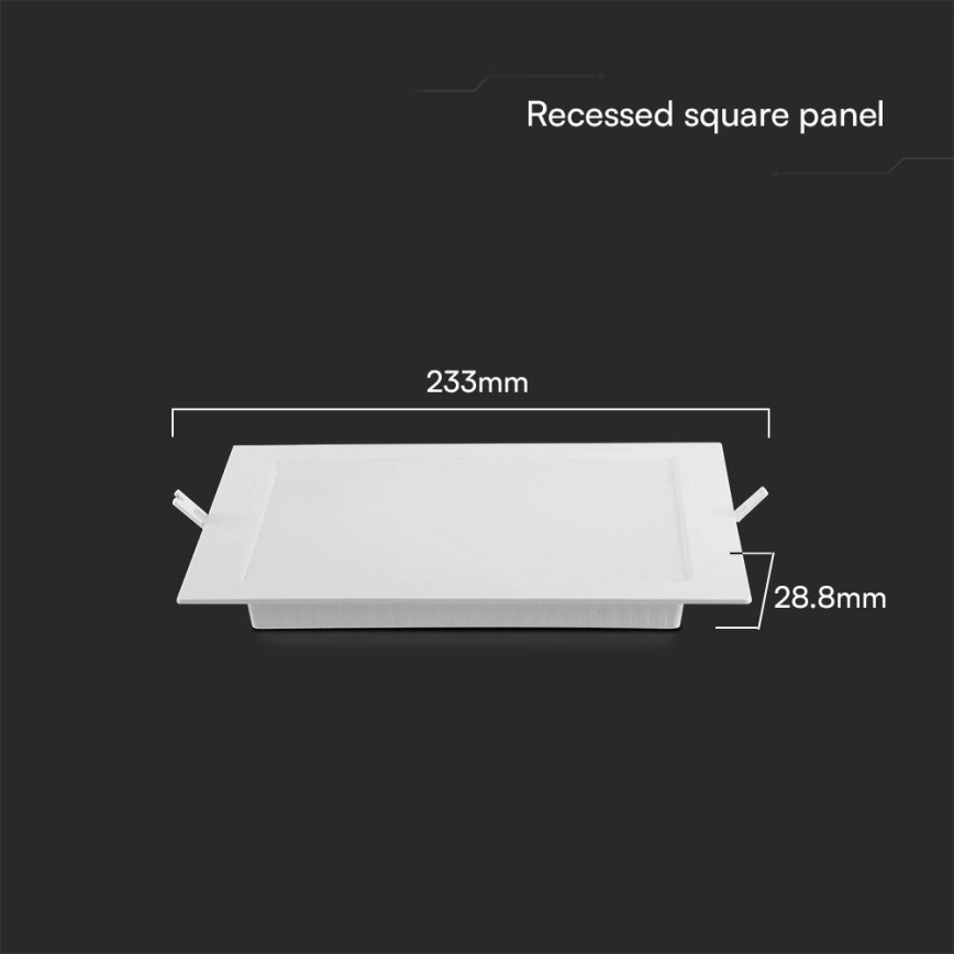 LED Podhledové svítidlo SAMSUNG CHIP LED/18W/230V 4000K 22x22 cm bílá