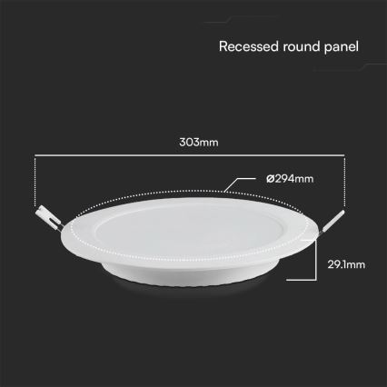 LED Podhledové svítidlo SAMSUNG CHIP LED/24W/230V 4000K pr. 29,4 cm bílá