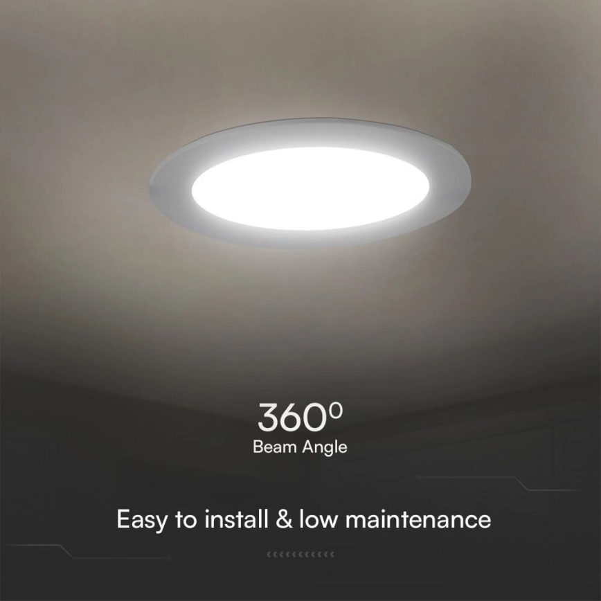 LED Podhledové svítidlo SAMSUNG CHIP LED/24W/230V 6500K pr. 29,4 cm bílá