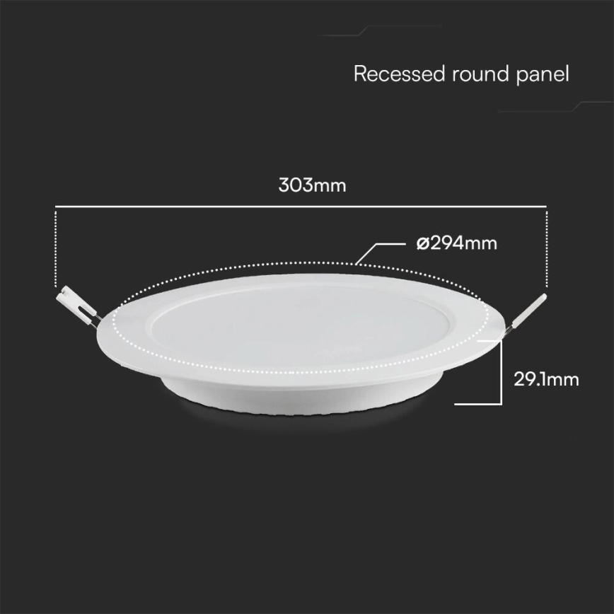 LED Podhledové svítidlo SAMSUNG CHIP LED/24W/230V 6500K pr. 29,4 cm bílá