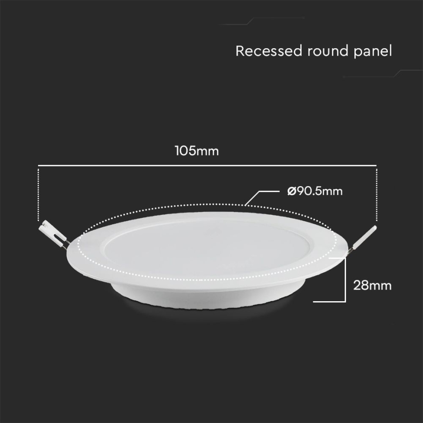 LED Podhledové svítidlo SAMSUNG CHIP LED/3W/230V 4000K pr. 9,5 cm bílá