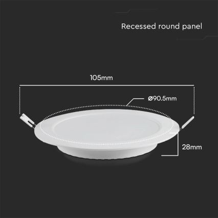 LED Podhledové svítidlo SAMSUNG CHIP LED/3W/230V 6500K pr. 9,5 cm bílá