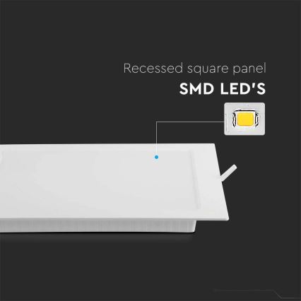 LED Podhledové svítidlo SAMSUNG CHIP LED/6W/230V 6500K 12x12 cm bílá