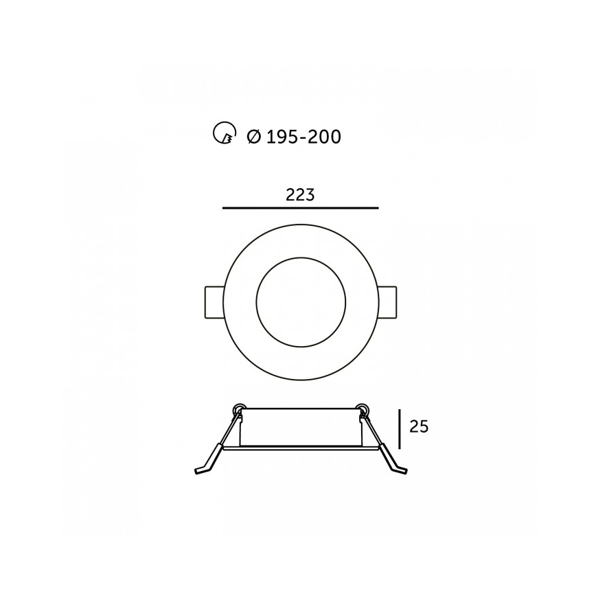 LED Podhledové svítidlo SIGARO LED/18W/230V 3000/4000/6500K pr. 22 cm bílá
