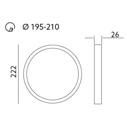 LED Podhledové svítidlo SIGARO PT LED/24W/230V 4000K IP40