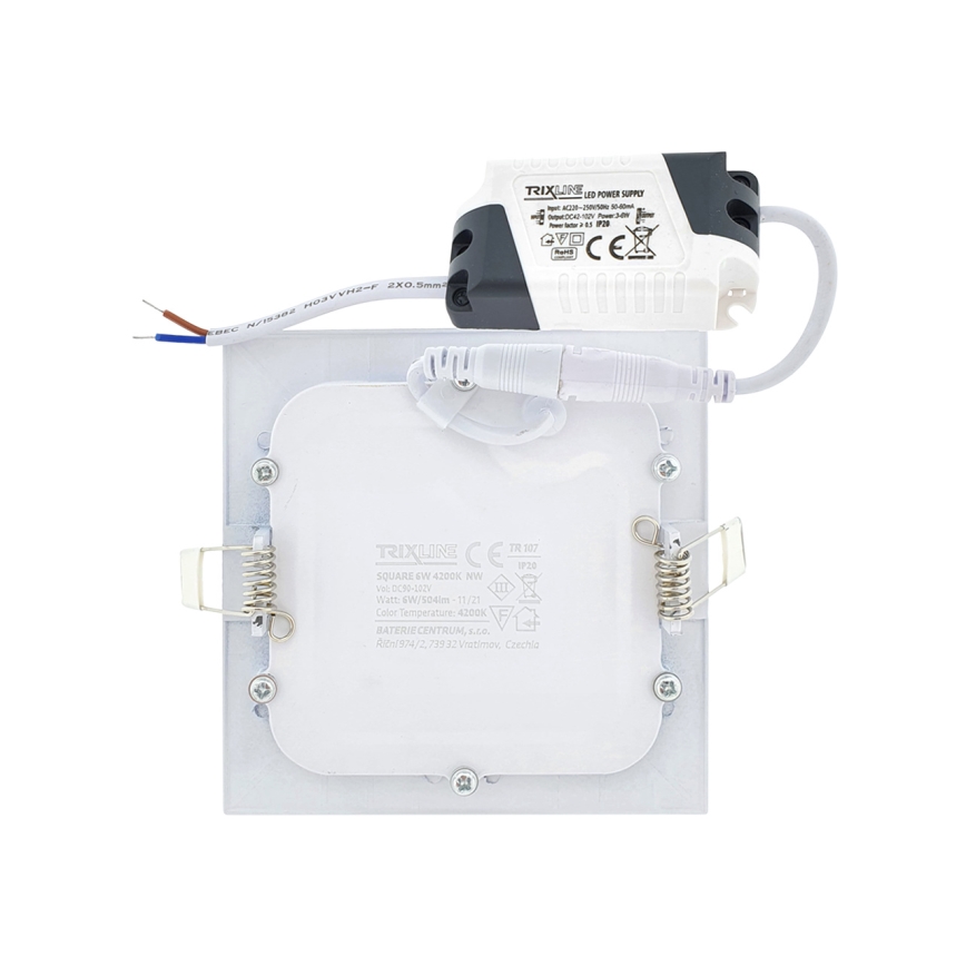 LED Podhledové svítidlo SQUARE LED/12W/230V 4200K 16,8x16,8 cm bílá