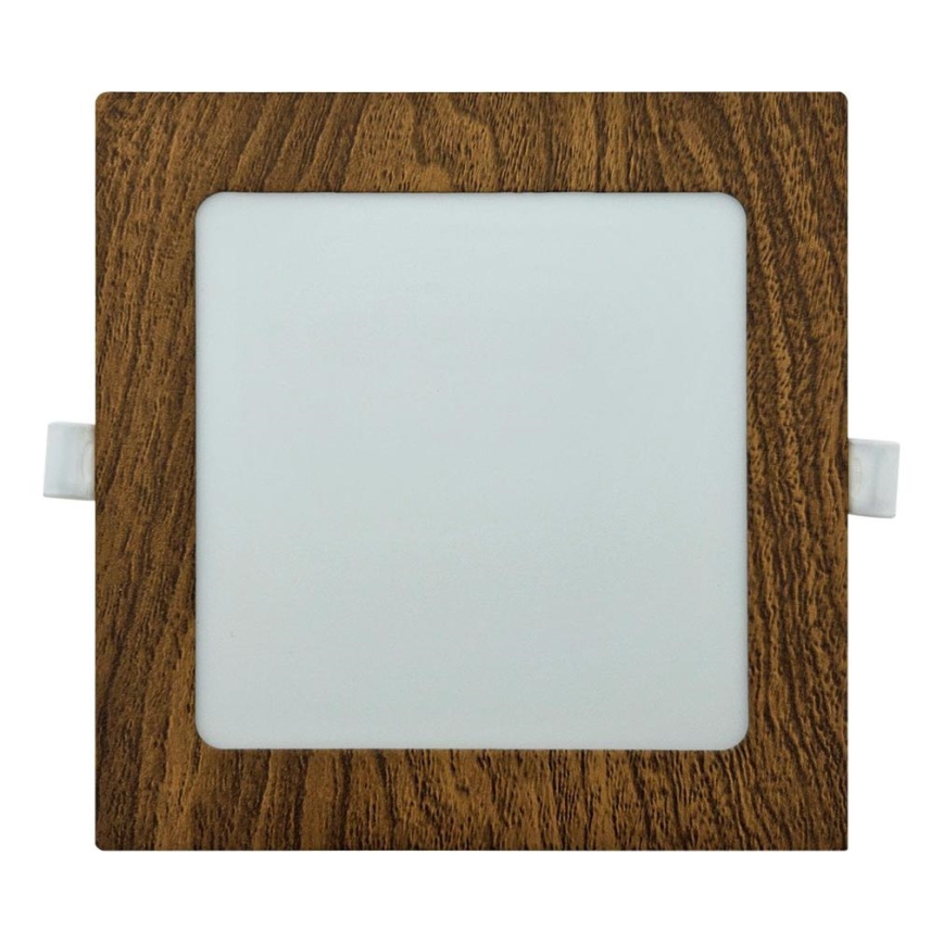 LED Podhledové svítidlo SQUARE LED/12W/230V 4200K 16,8x16,8 cm hnědá