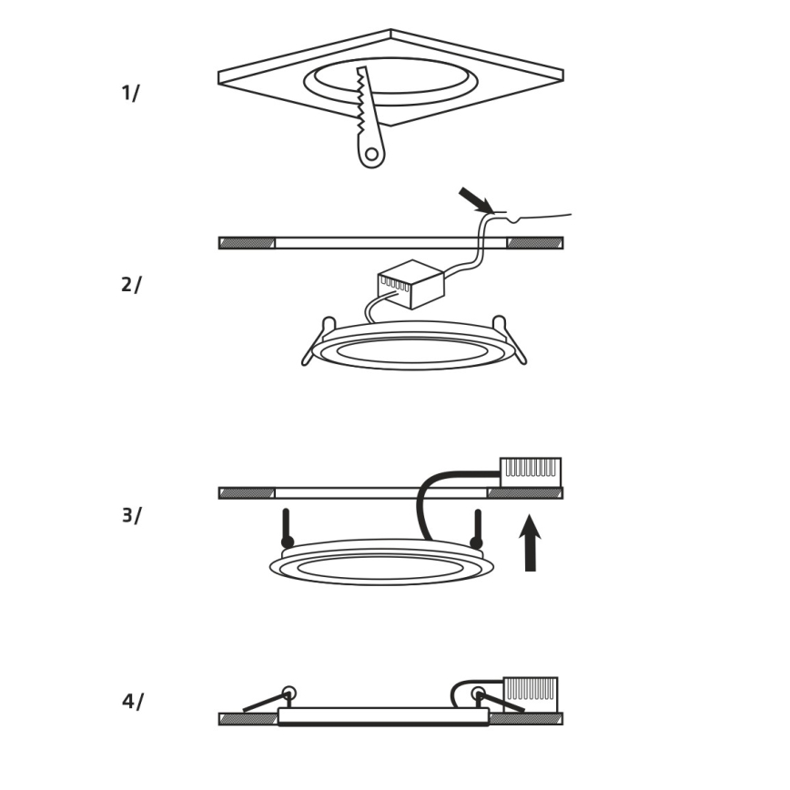 LED Podhledové svítidlo SQUARE LED/15W/230V 4200K 18,8x18,8 cm bílá