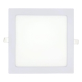 LED Podhledové svítidlo SQUARE LED/18W/230V 2700K 22x22 cm bílá