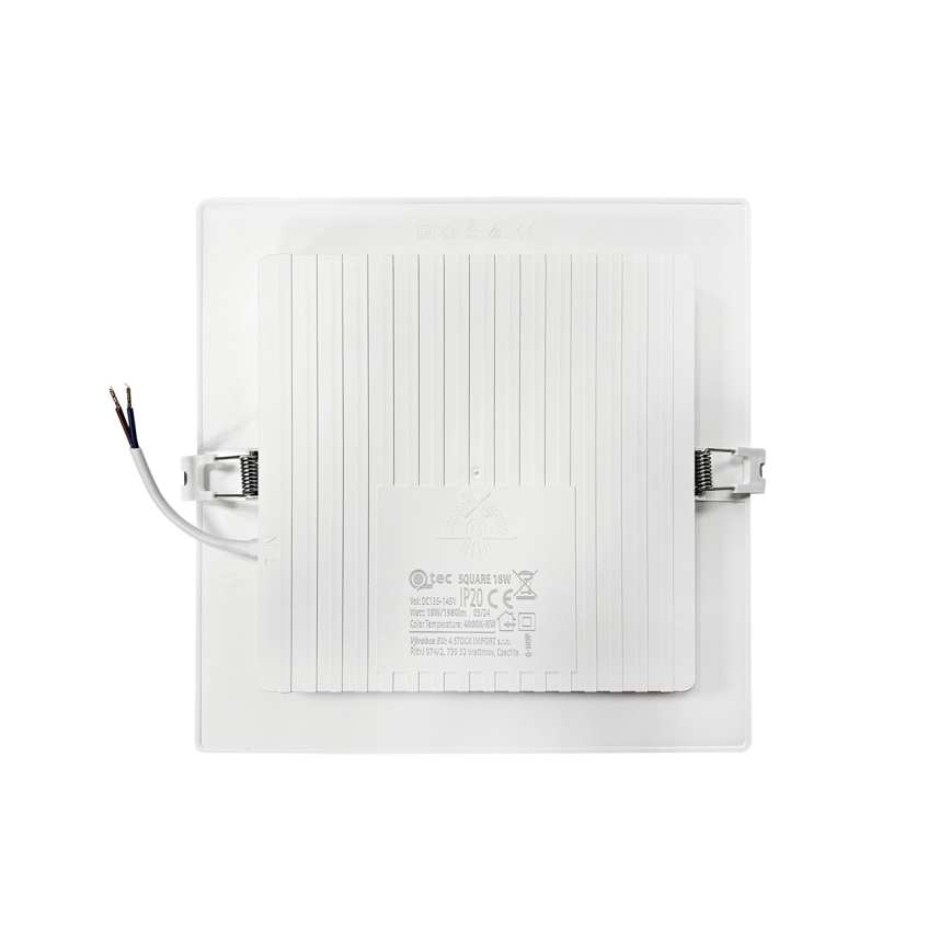 LED Podhledové svítidlo SQUARE LED/18W/230V 4000K 22x22 cm bílá