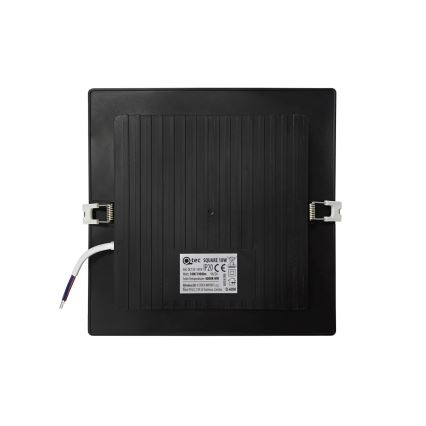 LED Podhledové svítidlo SQUARE LED/18W/230V 4000K 22x22 cm černá