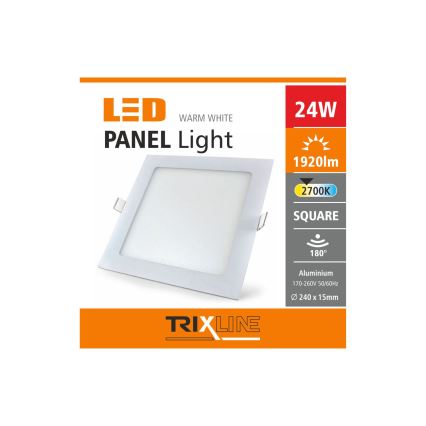 LED Podhledové svítidlo SQUARE LED/24W/230V 2700K