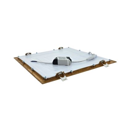 LED Podhledové svítidlo SQUARE LED/24W/230V 4200K 29,2x29,2 cm hnědá
