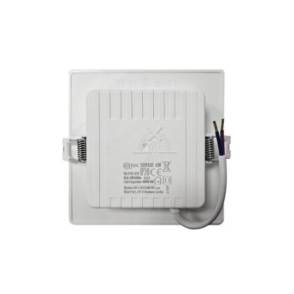 LED Podhledové svítidlo SQUARE LED/6W/230V 4000K 12x12 cm bílá