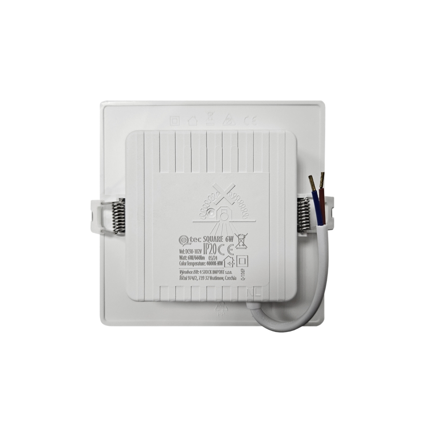 LED Podhledové svítidlo SQUARE LED/6W/230V 4000K 12x12 cm bílá
