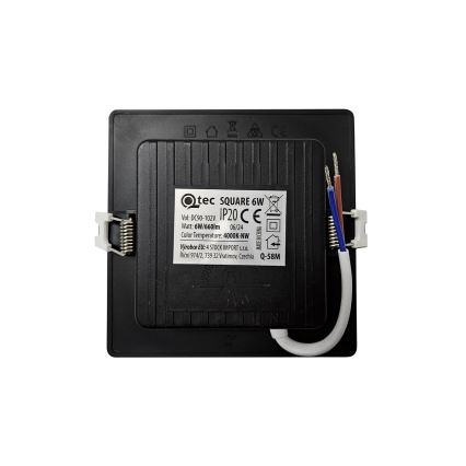 LED Podhledové svítidlo SQUARE LED/6W/230V 4000K 12x12 cm černá