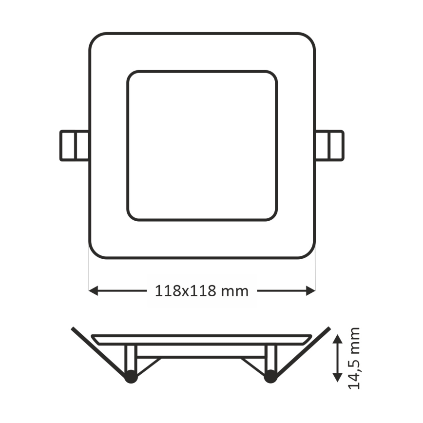LED Podhledové svítidlo SQUARE LED/6W/230V 6500K 11,8x11,8 cm bílá