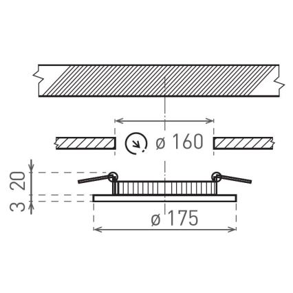 LED Podhledové svítidlo VEGA LED/12W/230V 2900/3900/5800K pr. 17,5 cm bílá
