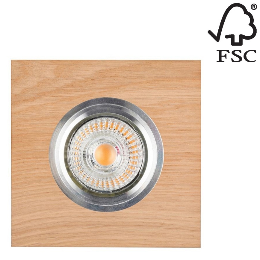 LED Podhledové svítidlo VITAR 1xGU10/5W/230V CRI 90 dub – FSC certifikováno