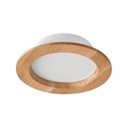 LED Podhledové svítidlo WOODY SPOT LED/12,5W/230V 3000K dub pr. 16 cm
