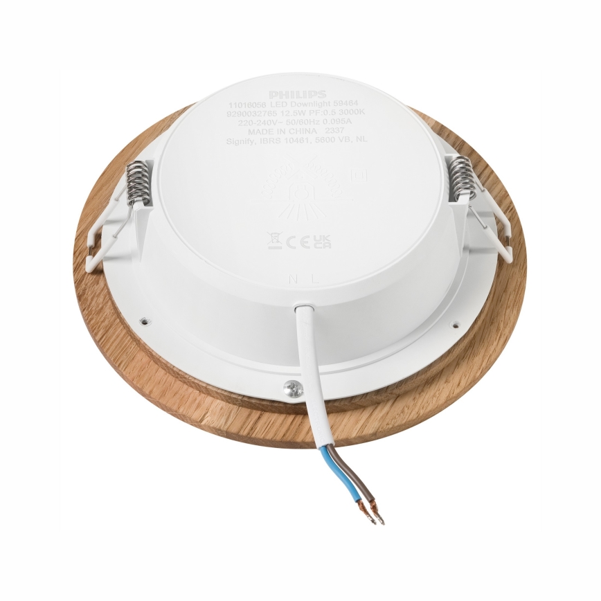 LED Podhledové svítidlo WOODY SPOT LED/12,5W/230V 3000K dub pr. 16 cm