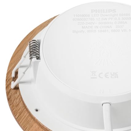 LED Podhledové svítidlo WOODY SPOT LED/12,5W/230V 3000K dub pr. 16 cm