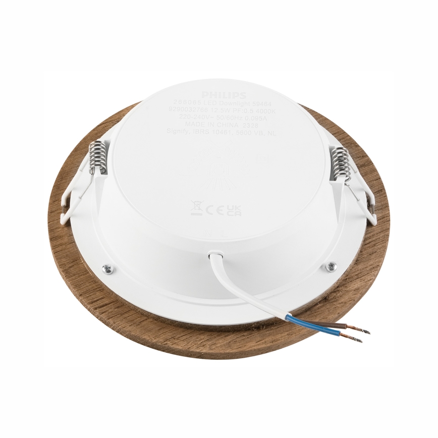 LED Podhledové svítidlo WOODY SPOT LED/12,5W/230V 3000K ořech pr. 16 cm