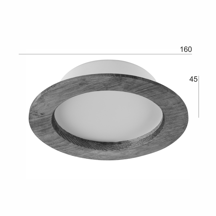 LED Podhledové svítidlo WOODY SPOT LED/12,5W/230V 3000K třešeň pr. 16 cm