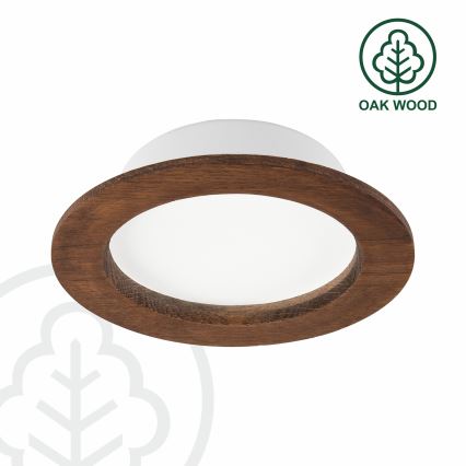 LED Podhledové svítidlo WOODY SPOT LED/12,5W/230V 3000K třešeň ø 16 cm