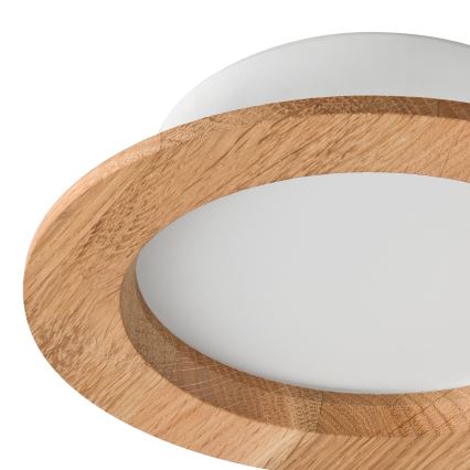 LED Podhledové svítidlo WOODY SPOT LED/12,5W/230V 4000K dub pr. 16 cm