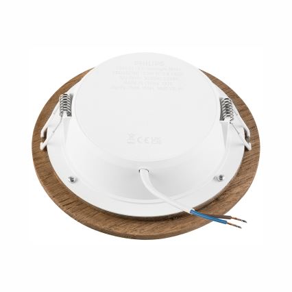 LED Podhledové svítidlo WOODY SPOT LED/12,5W/230V 4000K ořech pr. 16 cm
