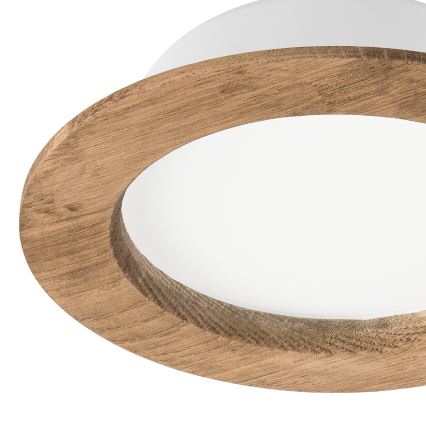 LED Podhledové svítidlo WOODY SPOT LED/12,5W/230V 4000K ořech pr. 16 cm