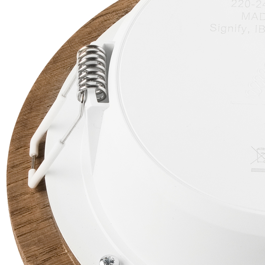 LED Podhledové svítidlo WOODY SPOT LED/12,5W/230V 4000K ořech pr. 16 cm