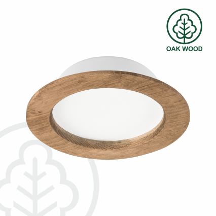 LED Podhledové svítidlo WOODY SPOT LED/12,5W/230V 4000K ořech ø 16 cm
