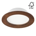 LED Podhledové svítidlo WOODY SPOT LED/12,5W/230V 4000K třešeň ø 16 cm