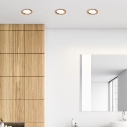 LED Podhledové svítidlo WOODY SPOT LED/16,5W/230V 4000K dub pr. 18,5 cm