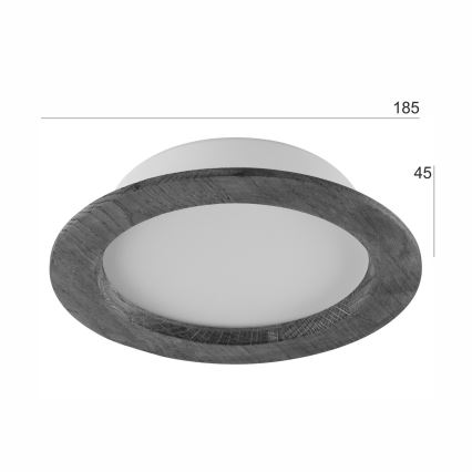 LED Podhledové svítidlo WOODY SPOT LED/16,5W/230V 4000K dub pr. 18,5 cm