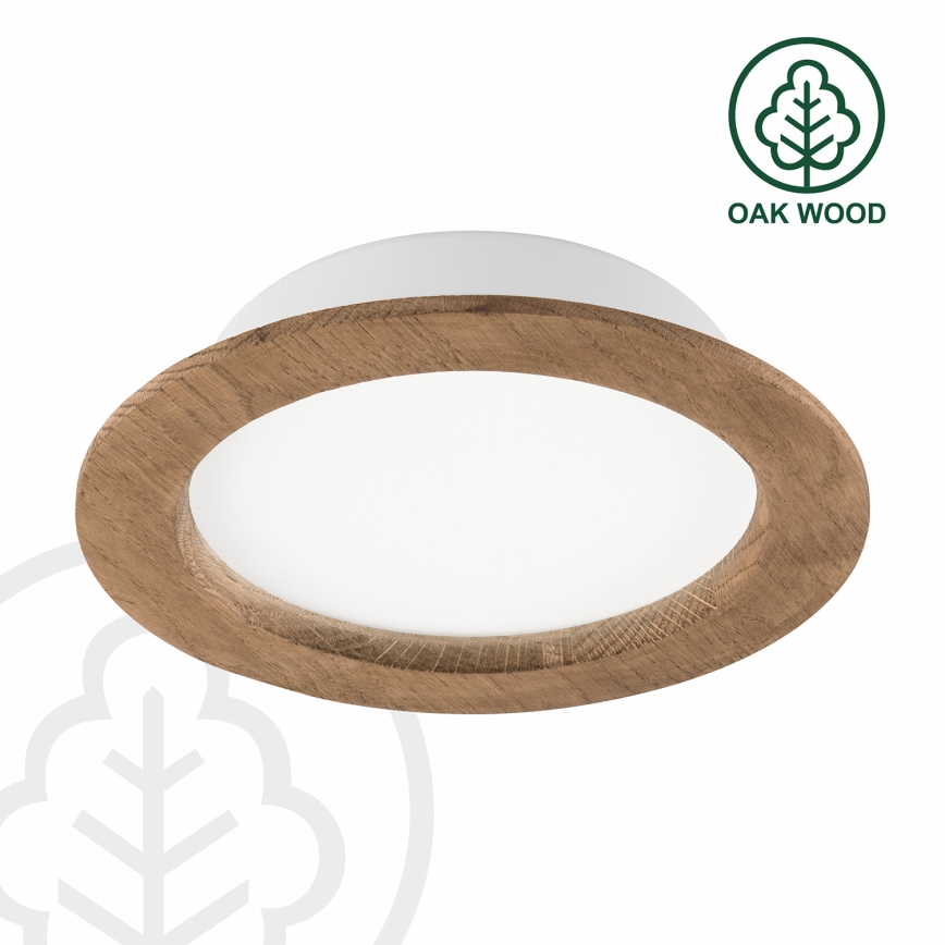LED Podhledové svítidlo WOODY SPOT LED/16,5W/230V 4000K ořech ø 18,5 cm