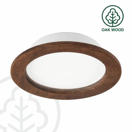 LED Podhledové svítidlo WOODY SPOT LED/16,5W/230V 4000K třešeň pr. 18,5 cm