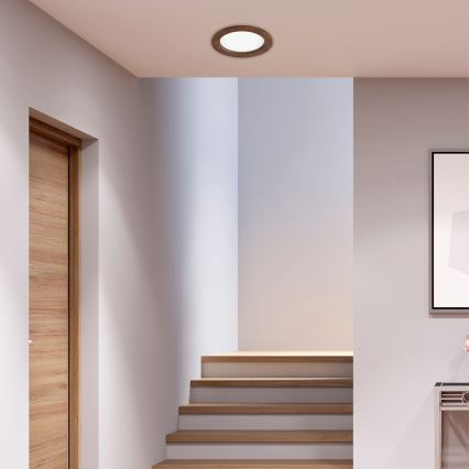 LED Podhledové svítidlo WOODY SPOT LED/16,5W/230V 4000K třešeň pr. 18,5 cm