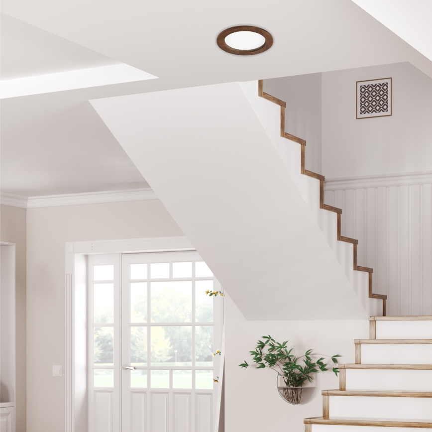 LED Podhledové svítidlo WOODY SPOT LED/16,5W/230V 4000K třešeň pr. 18,5 cm