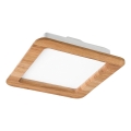LED Podhledové svítidlo WOODY SPOT LED/17W/230V 3000K dub 18,5x18,5 cm