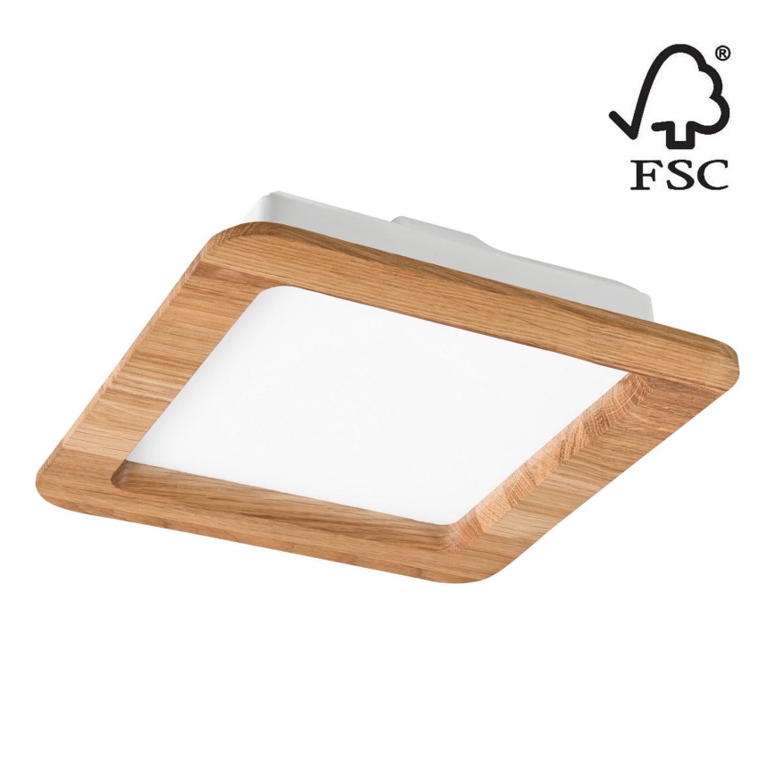 LED Podhledové svítidlo WOODY SPOT LED/17W/230V 3000K dub 18,5x18,5 cm