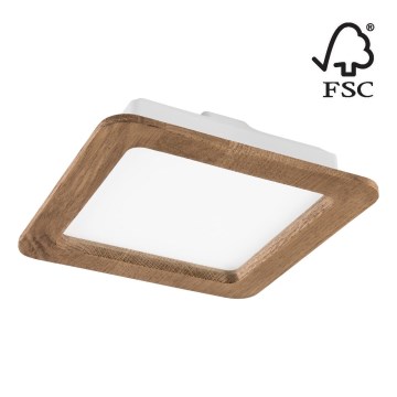 LED Podhledové svítidlo WOODY SPOT LED/17W/230V 3000K ořech 18,5x18,5 cm