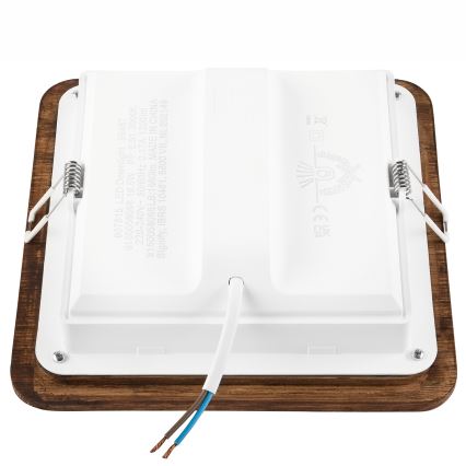 LED Podhledové svítidlo WOODY SPOT LED/17W/230V 3000K třešeň 18,5x18,5 cm
